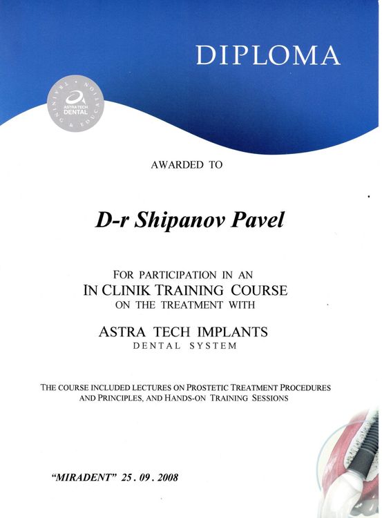 2008.09.25 IN CLINIK TRAINING COURS ASTRA TECH IMPLANTS