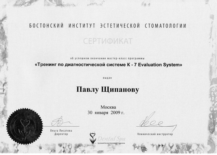 2009.01.30 Тренинг по диагностической системе K-7 Evalution System