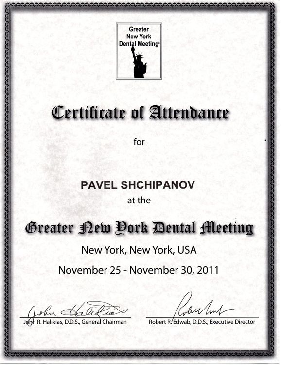 2011.11.25-30 Creater New Dork Dental Meeting
