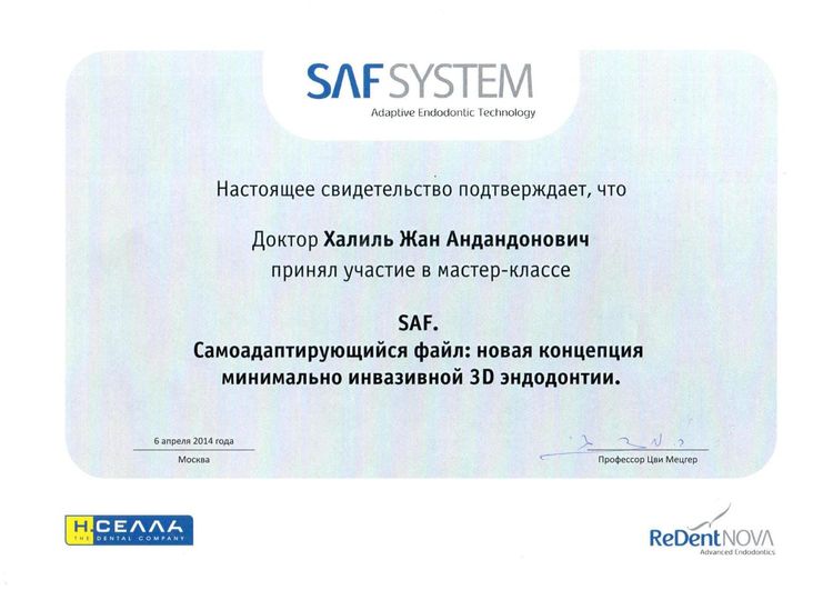 2014.04.06. SAF. Самоадаптирующийся файл - новая концепия минимально инвазивной 3D эндодонтии